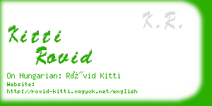 kitti rovid business card
